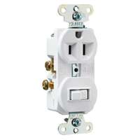 6 Pack - White Combination Switch And Outlet 15A - 120V