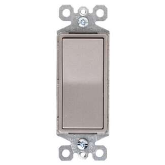 10 Pack - Nickel Finish Decorator Switch 15A - 120V - Grounded