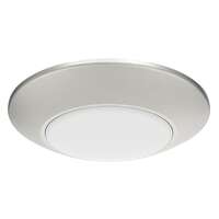 6" - LED - 3000K 12 Watt - 750 Lumens Dimmable - Damp Rated Brushed Nickel Finish RAB Lighting
