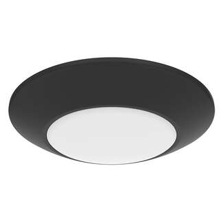 6" - LED - 3000K 12 Watt - 750 Lumens Dimmable - Damp Rated Black Finish RAB Lighting