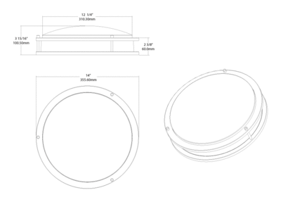 CRVFAD-14R-20-9CCT-120-BN Dimensions