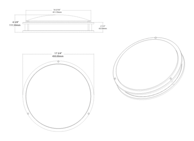 CRVFAD-18R-32-9CCT-120-BN Dimensions