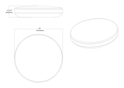 CRVFAS-14R-20-9CCT-120-W Dimensions