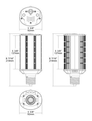 HIDFA-40S-H-EX39-8CCT-BYP Dimensions