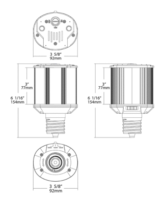 HIDFA-20S-H-EX39-8CCT-BYP Dimensions
