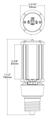HIDFA-27S-EX39-8CCT-BYP Dimensions