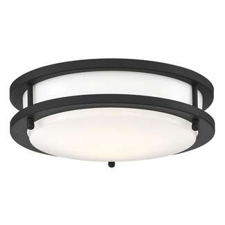 10&quot; - LED - 3000K-5000K 18 Watt - 1,440-1,620 Lumens Dimmable - Damp Rated Black Finish Nuvo Lighting