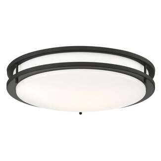 17" - LED - 3000K-5000K 25 Watt - 2,000-2,250 Lumens Dimmable - Damp Rated Black Finish Nuvo Lighting