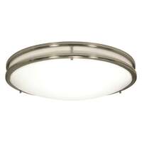 10&quot; - LED - 3000K-5000K 18 Watt - 1,440-1,620 Lumens Dimmable - Damp Rated Brushed Nickel Finish Nuvo Lighting