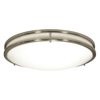 10&quot; - LED - 3000K-5000K 18 Watt - 1,440-1,620 Lumens Dimmable - Damp Rated Brushed Nickel Finish Nuvo Lighting