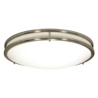 17" - LED - 3000K-5000K 25 Watt - 2,000-2,250 Lumens Dimmable - Damp Rated Brushed Nickel Finish Nuvo Lighting
