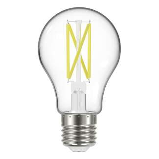 10.5 Watt - 1,100 Lumens 3000K - A19 Filament LED 90 CRI - Clear - Dimmable 4 Pack Satco Lighting