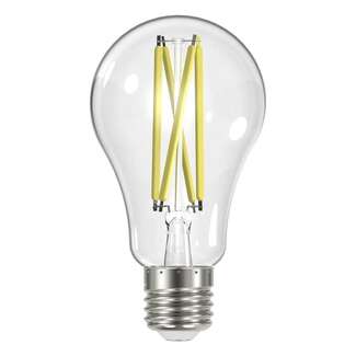 12.5 Watt - 1,500 Lumens 3000K - A19 Filament LED 90 CRI - Clear - Dimmable 4 Pack Satco Lighting