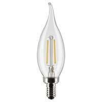 3 Watt - 200 Lumens 2700K - 90 CRI - Clear Wet Rated - Dimmable CA10 Filament LED Satco Lighting