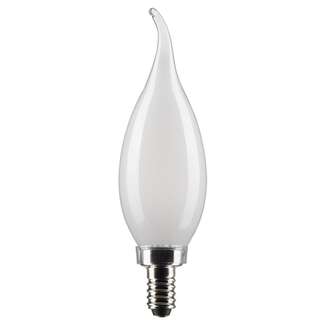 4 Watt - 350 Lumens 3000K - 90 CRI - Frosted Wet Rated - Dimmable CA10 Filament LED Satco Lighting