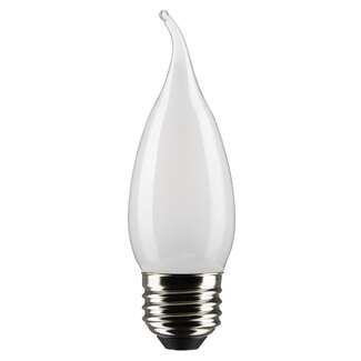 4 Watt - 350 Lumens 3000K - 90 CRI - Frosted Wet Rated - Dimmable CA10 Filament LED Satco Lighting