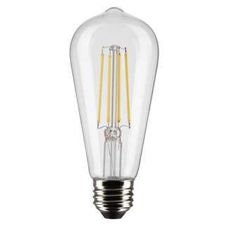 8 Watt - 800 Lumens 3000K - 90 CRI - Clear Wet Rated - Dimmable ST19 Filament LED Satco Lighting