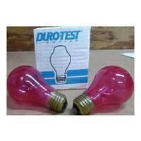 60 Watt - A19 Suprise Pink 5,000 Hours - Incandescent 2 Pack Duro-Test Lighting
