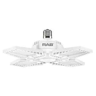 80W - 10,000 Lumens 5000K - Medium Base Damp Rated - Not Dimmable Multi-Beam LED - 120-277V RAB Lighting
