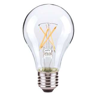 5 Watt - 450 Lumens 2700K - A19 Filament LED 80 CRI - Clear - Dimmable 4 Pack Satco Lighting