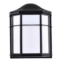 10" - LED - 3000K 14 Watt - 600 Lumens Black Finish White Linen Glass Nuvo Lighting
