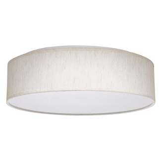 15" - LED - 3000K-5000K 20 Watt - 1,230 Lumens Dimmable - Damp Rated Beige Fabric Shade Nuvo Lighting