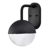 8" - LED - 3000K 6 Watt - 550 Lumens Matte Black Finish Clear Seeded Glass Nuvo Lighting