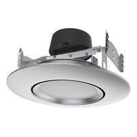 10.5 Watt; LED Direct Wire Downlight; Gimbaled; 120 Volt; CCT Selectable; Brushed Nickel Finish