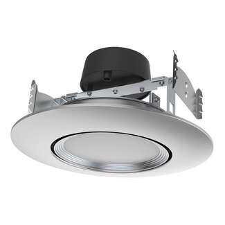 10.5 Watt; LED Direct Wire Downlight; Gimbaled; 120 Volt; CCT Selectable; Brushed Nickel Finish