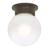 6&quot; - 1 Light - 60W Max Old Bronze Finish White Glass Nuvo Lighting