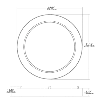 SM-TRIM-9R-BNS Dimensions