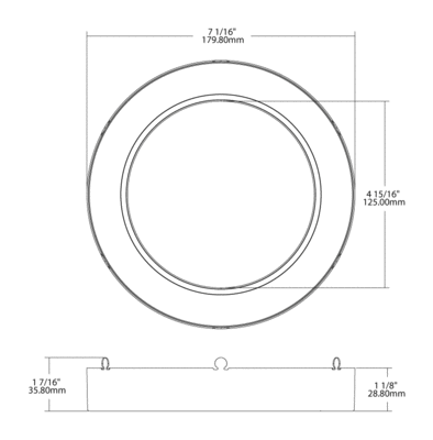 SM-TRIM-7R-BRS Dimensions