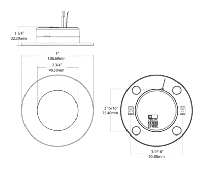 PUCKFA-4R-7.5-9CCT-120-WS Dimensions