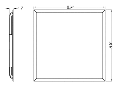 T34FAHE-2X2/E Dimensions