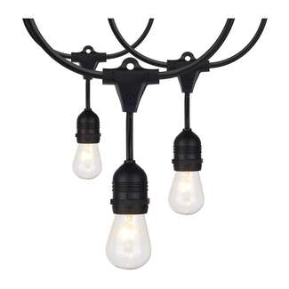 24 Foot - 12 S14 Incandescents 132 Watt - 960 Lumens 2850K - Wet Rated Incandescent Filament Bulbs Satco Lighting