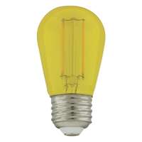 1 Watt - Medium Base Yellow - S14 LED Non-Dimmable Satco Lighting