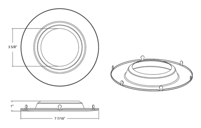 DLTRIM/R6RS-BRZ Dimensions