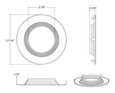 DLTRIM/R4RB-B-L Dimensions