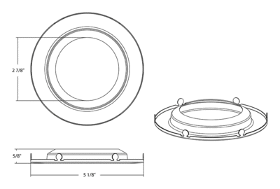 DLTRIM/R4RS-BRZ Dimensions