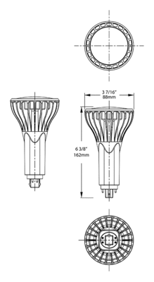 PLT-17-V-830-DIR Dimensions