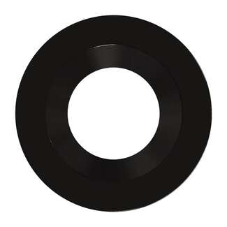 Smooth Round Trim Piece For 4" HA4 LED Downlight Black Finish RAB Lighting