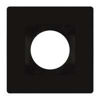 Smooth Square Trim Piece For 6" HA6 LED Downlight Black Finish RAB Lighting