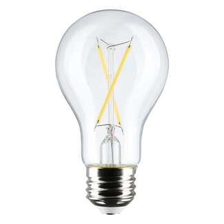 5 Watt - 450 Lumens 2700K - A19 LED Filament 90 CRI - Clear - Dimmable 4 Pack Satco Lighting