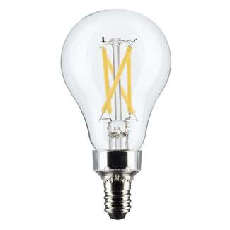 5.5 Watt - 450 Lumens 2700K - A15 Filament LED 90 CRI - Dimmable Candelabra Base - 2 Pack Satco Lighting