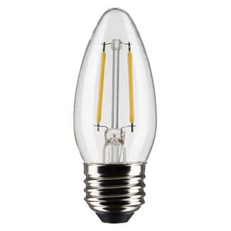 3 Watt - 250 Lumens 2700K - 90 CRI - Clear Wet Rated - Dimmable B11 Filament LED - 2 Pack Satco Lighting