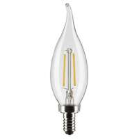 3 Watt - 200 Lumens 2700K - 90 CRI - Clear Wet Rated - Dimmable CA10 Filament LED - 2 Pack Satco Lighting