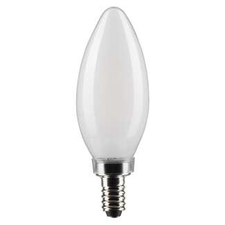 4 Watt - 350 Lumens 5000K - 90 CRI - Frosted Wet Rated - Dimmable B11 Filament LED - 2 Pack Satco Lighting