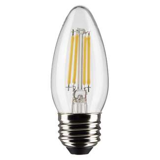 4 Watt - 350 Lumens 2700K - 90 CRI - Clear Wet Rated - Dimmable B11 Filament LED - 2 Pack Satco Lighting