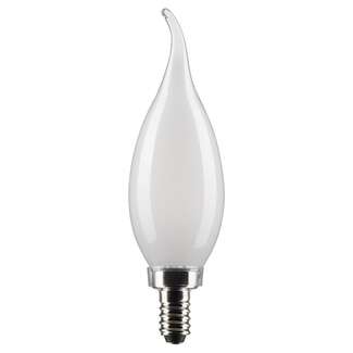 4 Watt - 350 Lumens 5000K - 90 CRI - Frosted Wet Rated - Dimmable CA10 Filament LED - 2 Pack Satco Lighting