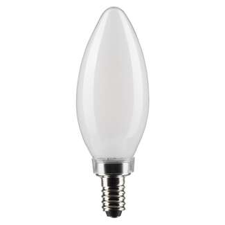 5.5 Watt - 500 Lumens 3000K - 90 CRI - Frosted Wet Rated - Dimmable B11 Filament LED - 2 Pack Satco Lighting